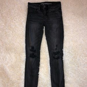 American Eagle Outfitters Ripped Black Jeans